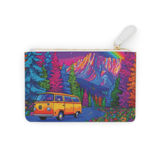 Mini Clutch Bag - Retro Van Mountain Scenery with “WeAreVictorious” Logo